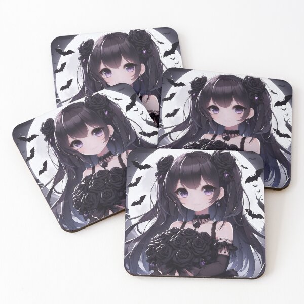 Item preview, Kawaii Goth Girl On A Moon Night  designed and sold by StickyGuys.