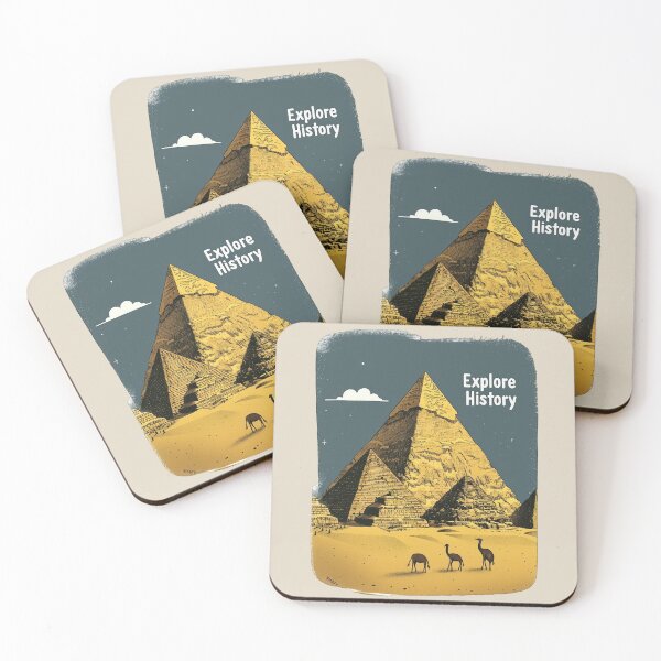 Item preview, An illustration of a desert landscape with a pyramid in the center.  designed and sold by AristVision.