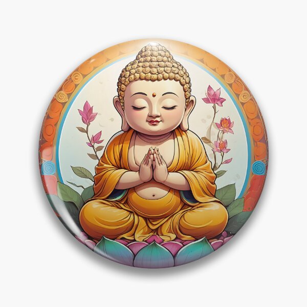 Item preview, Cute Tiny Buddha Seated In A Meditative Pose On a Lotus designed and sold by We-Ai-Art.