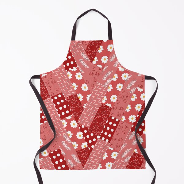 Item preview, Red and white and flower tape inspired pattern designed and sold by ReynoldsFun.