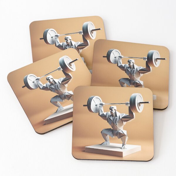 Item preview, Origami Art - Power in Motion: Weight Lifter Performing Squats designed and sold by ArtfulFolds.