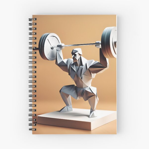 Item preview, Origami Art - Power in Motion: Weight Lifter Performing Squats designed and sold by ArtfulFolds.
