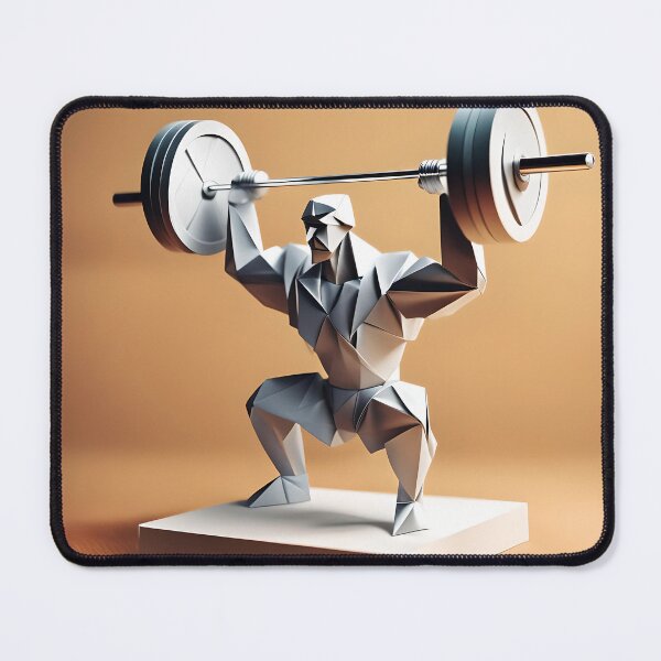 Item preview, Origami Art - Power in Motion: Weight Lifter Performing Squats designed and sold by ArtfulFolds.