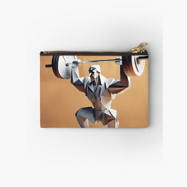 Item preview, Origami Art - Power in Motion: Weight Lifter Performing Squats designed and sold by ArtfulFolds.