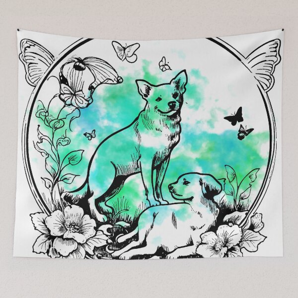 Item preview, Two dogs chilling in nature designed and sold by eMShoper.