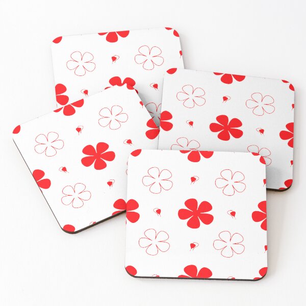 Item preview, A pattern of bright red flowers designed and sold by ZorianArt.