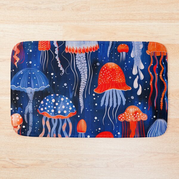 Item preview, Jellyfish in blue and red designed and sold by Artlizzard.