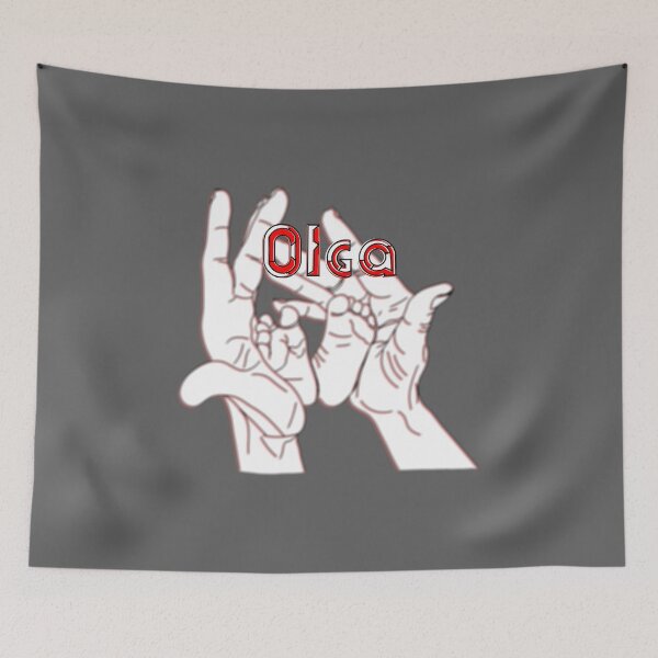 Item preview, Mother Mom holding baby feet in hands name Olga designed and sold by 4rpixs.