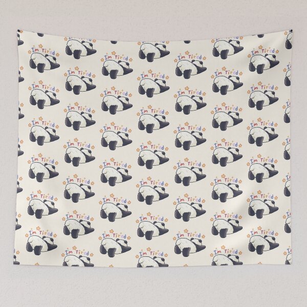Item preview, I'm tired panda bear designed and sold by Artofmayara.
