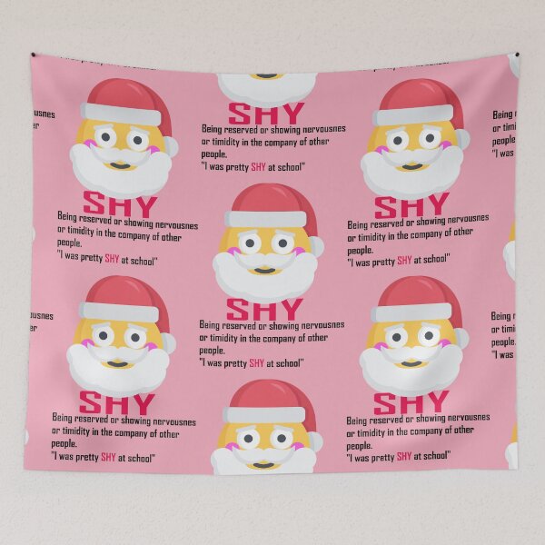 Item preview, Shy Santa – Bashful Holiday Tee designed and sold by rami cohen.