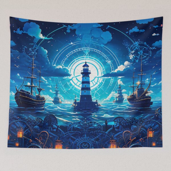 Item preview, Harbor of the Cosmic Seas designed and sold by BoyFriendAI.