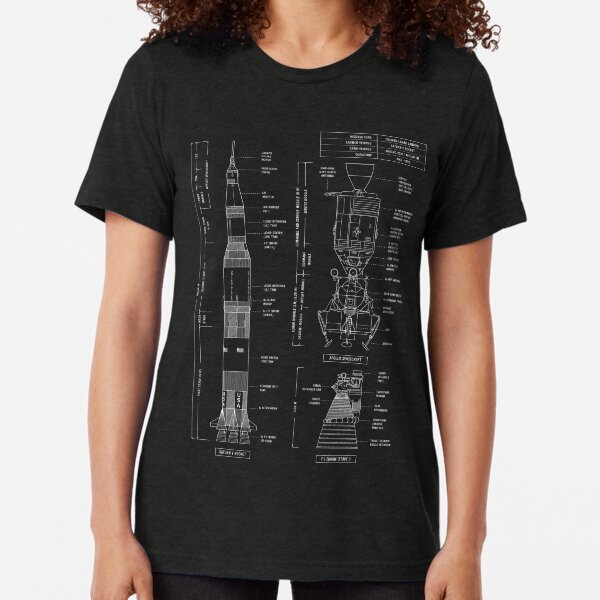 Artikel-Vorschau von Saturn V / Apollo Crewed Lunar Expedition (White Stencil - No Background. Vertical), designt und verkauft von BGALAXY.