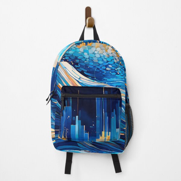 Item preview, Rhythmic Flow in Blue designed and sold by BoyFriendAI.