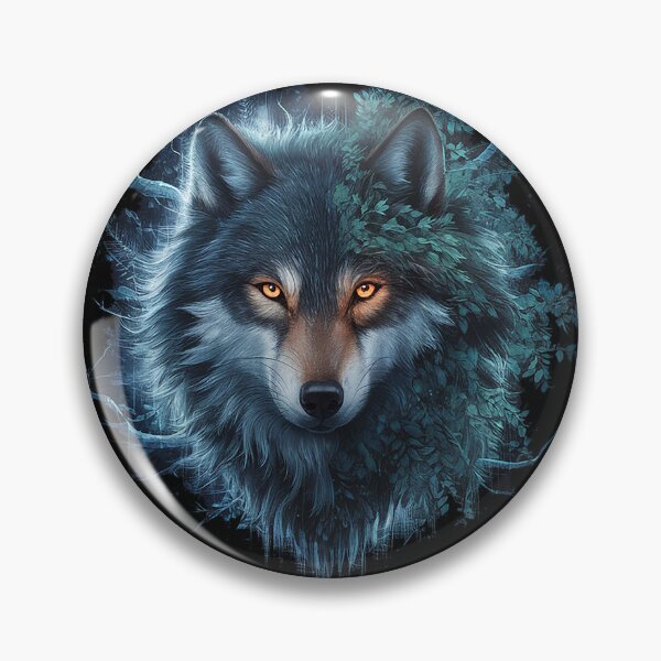 Item preview, A mystical wolf emerging from a dense magical forest designed and sold by JurekWoyArt.