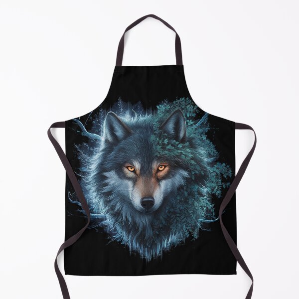 Item preview, A mystical wolf emerging from a dense magical forest designed and sold by JurekWoyArt.