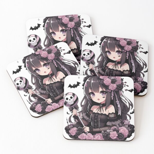 Item preview, Pink & Black Kawaii Anime Goth Girl  designed and sold by StickyGuys.