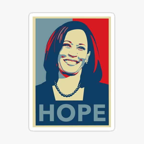 Item preview, Kamala Harris - Hope stylised portrait designed and sold by Strongleton.