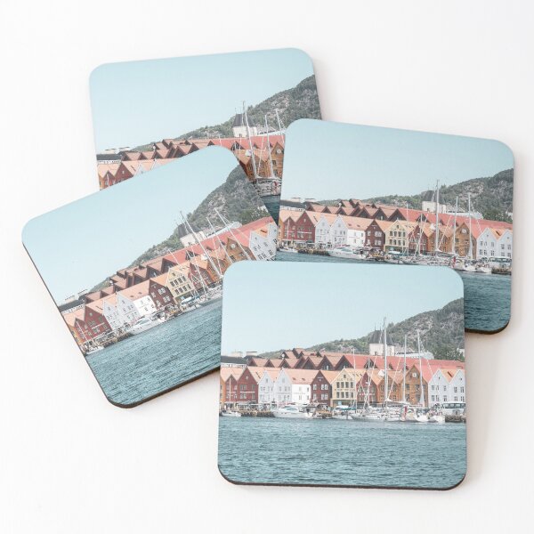 Item preview, Retro houses in Bergen, Norway at the world heritage site - architecture and travel photography designed and sold by Christa Stroo Photography.