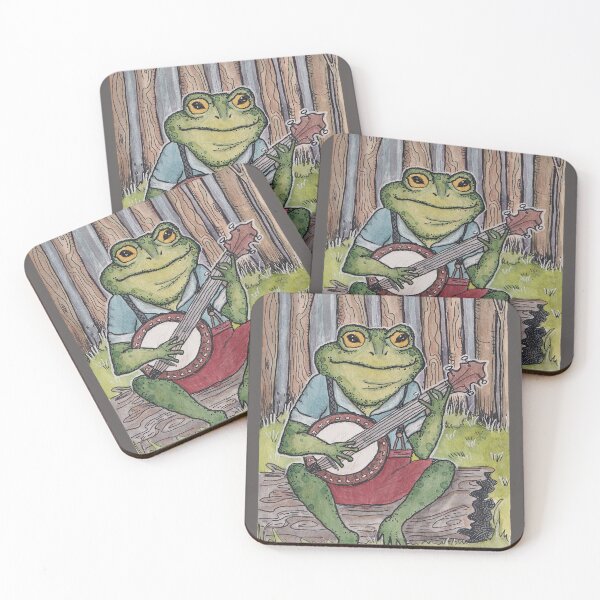 Item preview, Folk Friends, Banjo Playing Frog designed and sold by KCIllustrates.