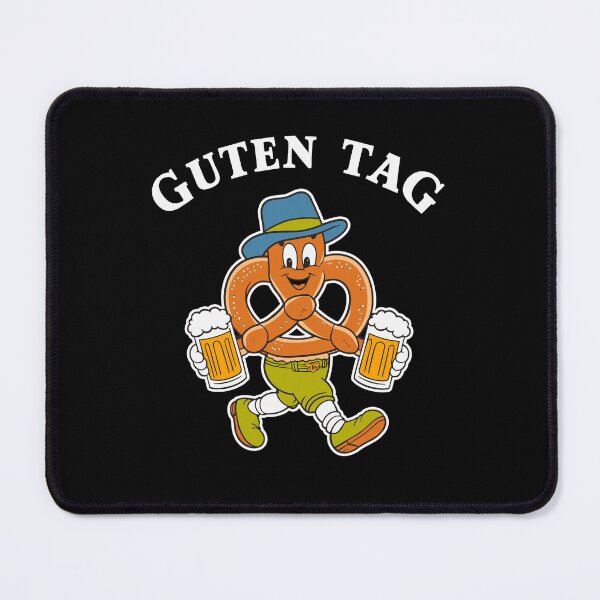 Item preview, Guten Tag Cheerful pretzel in lederhosen oktoberfest Guten Tag designed and sold by w1ckerman.