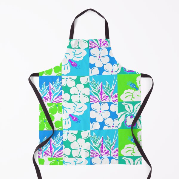 Item preview, Hawaiian Floral Country Patchwork-blues and greens designed and sold by Linda Maliuana.