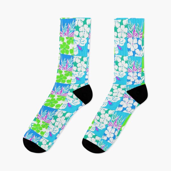 Item preview, Hawaiian Floral Country Patchwork-blues and greens designed and sold by Linda Maliuana.
