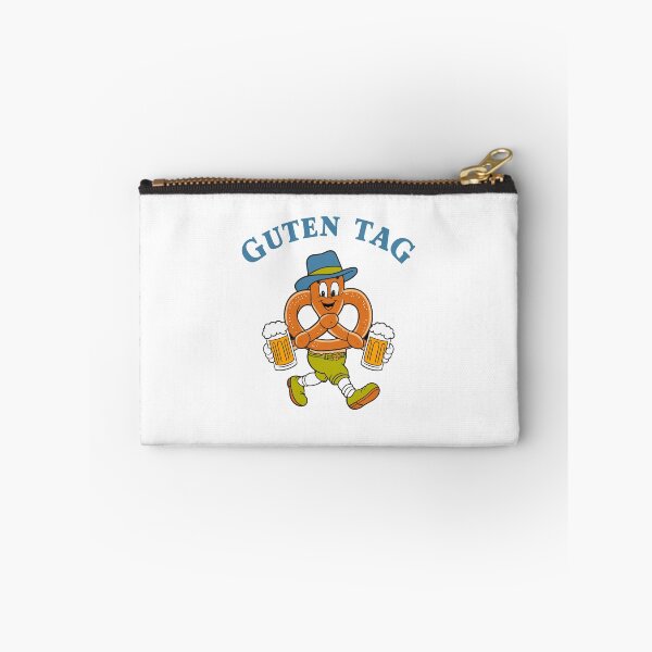 Item preview, Guten Tag Cheerful pretzel in lederhosen oktoberfest beer tracht designed and sold by w1ckerman.