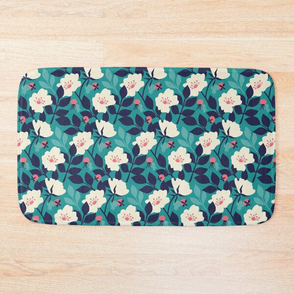 Item preview, Roses and rose hips – minimalist pattern designed and sold by Melanie Penndorf.