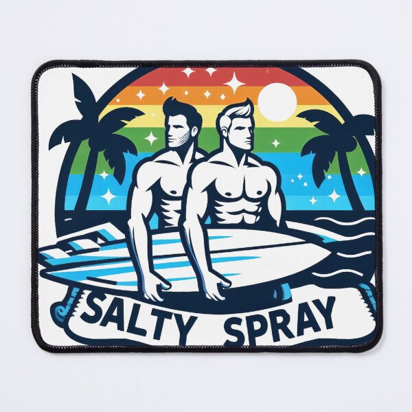 Item preview, Rainbow Surf Love designed and sold by SaltySpraySurf.