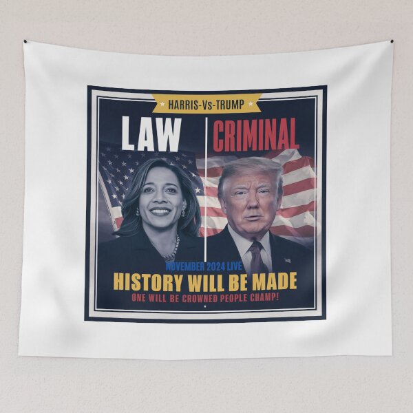 Artikelvorschau, Kamala Harris gegen Donald Trump entworfen und verkauft von COWELLM.