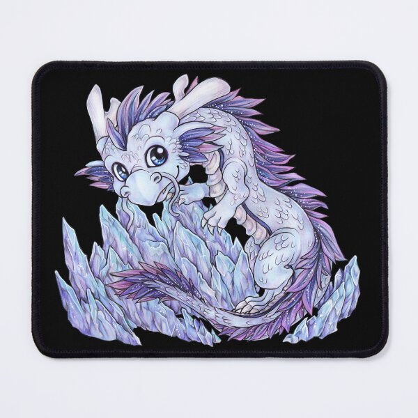 Item preview, dragon fantasy mythology ice snow crystal designed and sold by ZadzeneaArt.
