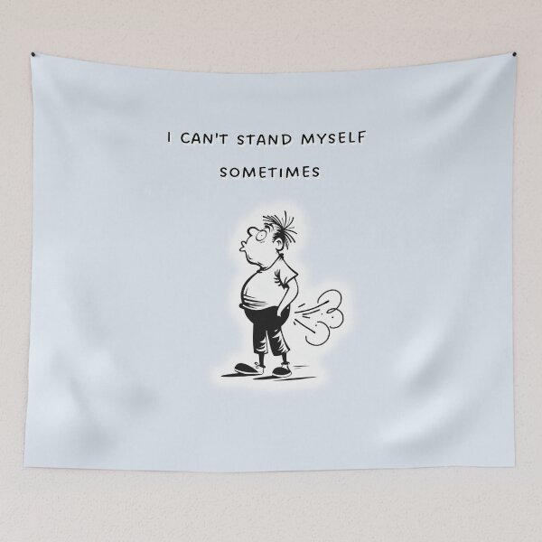 Item preview, I can't stand myself sometimes, comic figure, cartoon funny graphics, fart designed and sold by silent-violin.