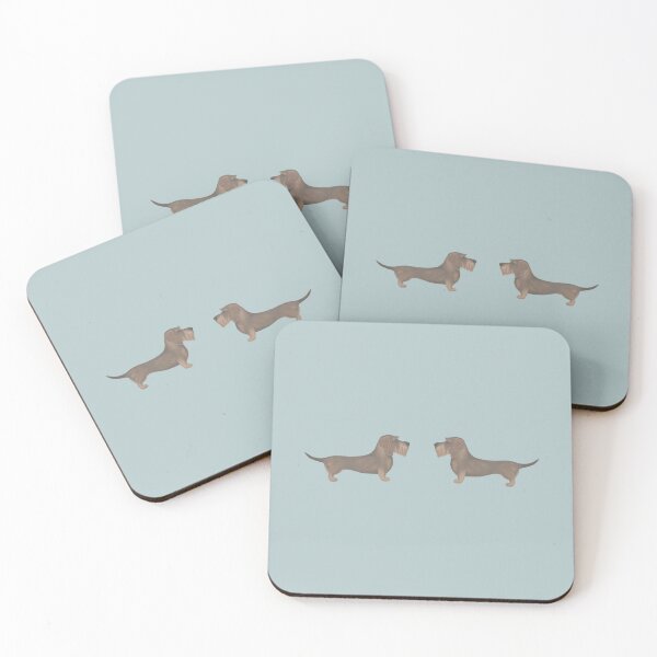 Item preview, Wirehaired dachshund handpainted illustration for dachshund Lover designed and sold by Curly-lava.