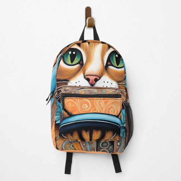 Item preview, Folk Art Kitten wearing headphones designed and sold by Colin Bentham.