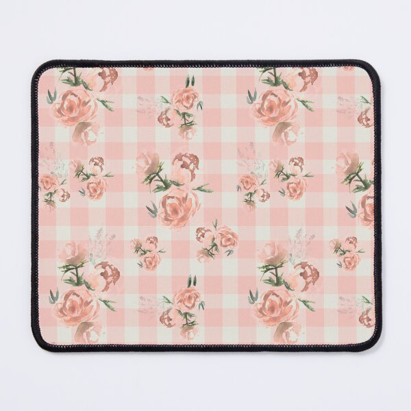 Item preview, Gingham Cute Pink Flowers designed and sold by Anis Illustration.