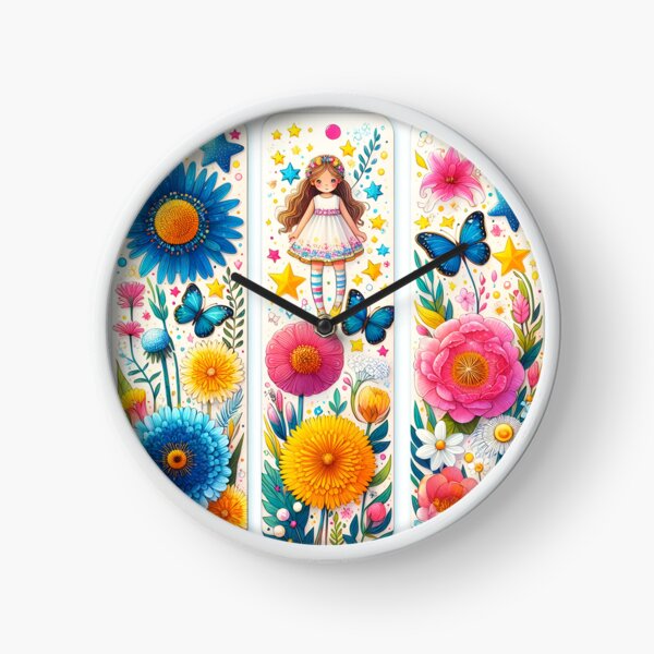 Item preview, whimsical girl in garden designed and sold by aliraweb.