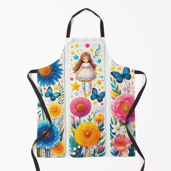 Item preview, whimsical girl in garden designed and sold by aliraweb.