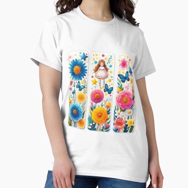 Item preview, whimsical girl in garden designed and sold by aliraweb.