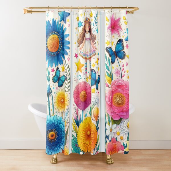 Item preview, whimsical girl in garden designed and sold by aliraweb.