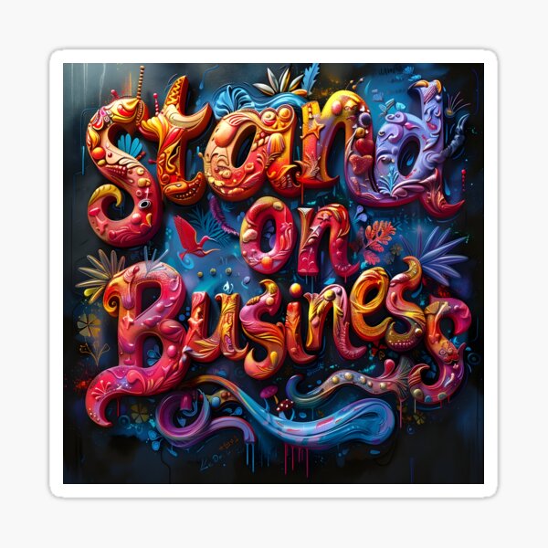 Vibrant Business Art Sticker