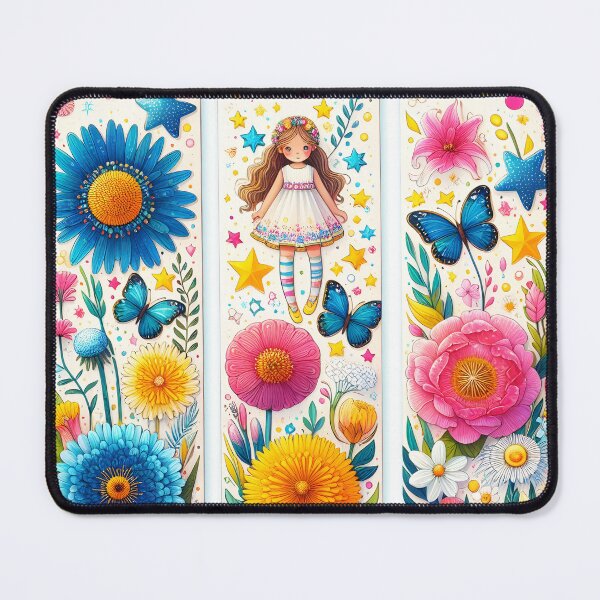 Item preview, whimsical girl in garden designed and sold by aliraweb.