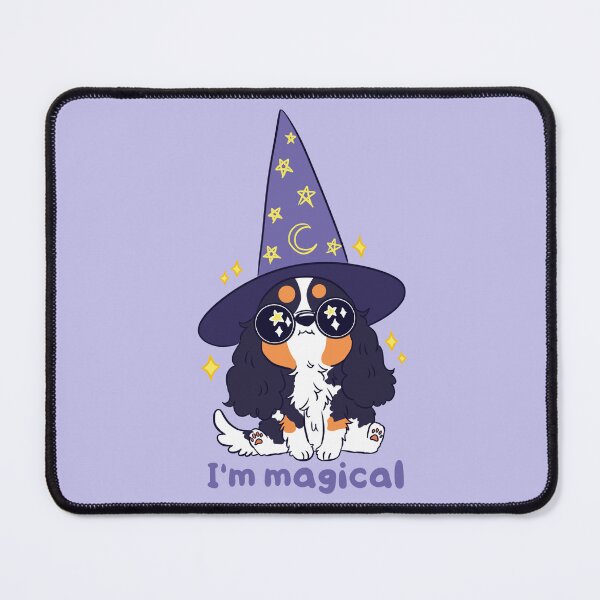 Item preview, Magical Cavalier King Charles Spaniel Wizard Illustration designed and sold by YaraCuteArt.