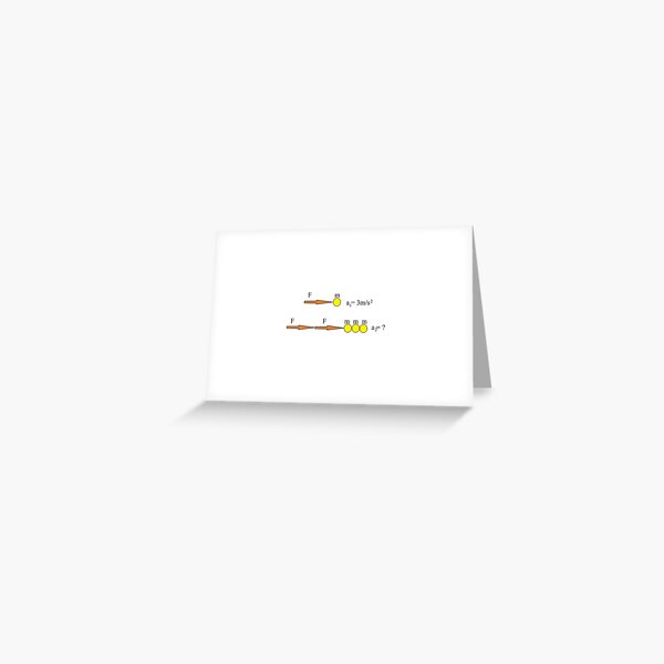 Solve Physics Problem Defined by Visual Scheme Greeting Card