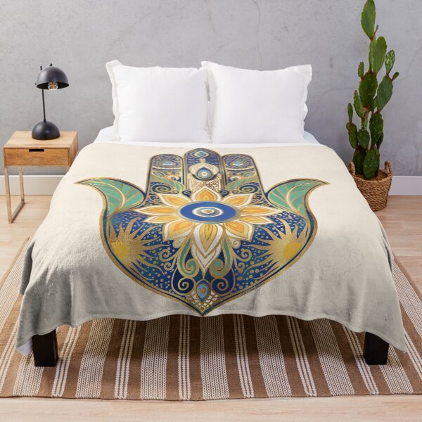 Item preview, Sunflower Hamsa Hand designed and sold by NdesignTrend.
