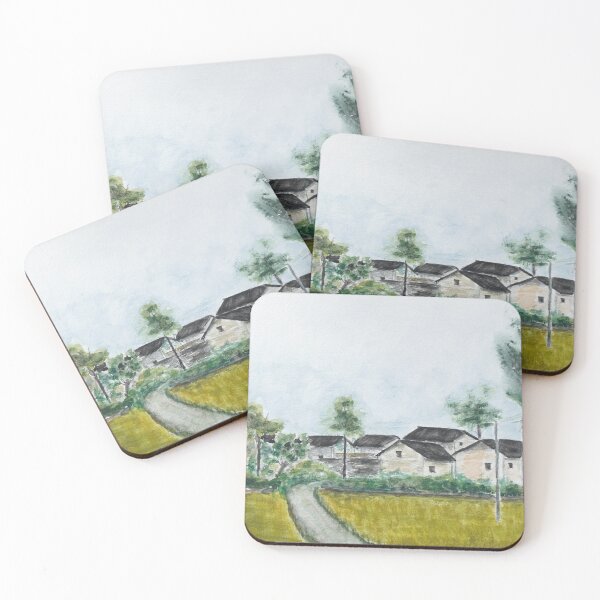 Item preview, Original hand painted traditional Chinese Asian village watercolour painting  designed and sold by ColorandColor.