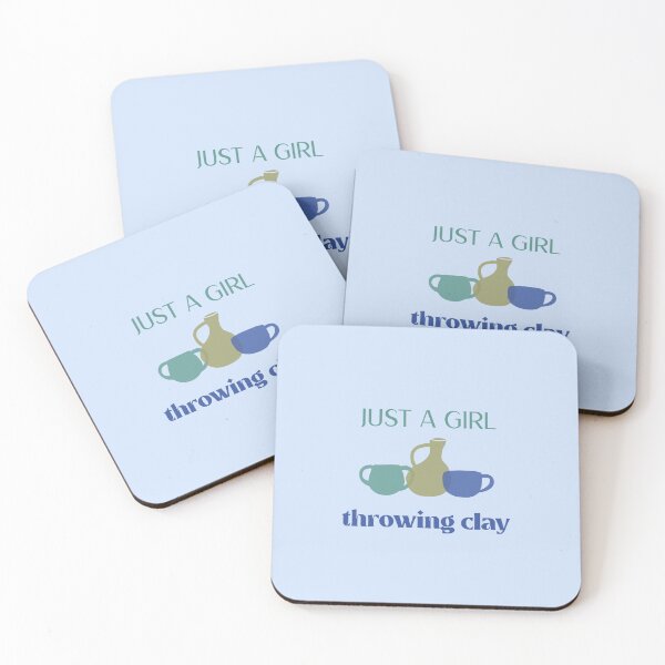 Item preview, Just a Girl Throwing Clay - Pottery design designed and sold by TTeamDesigns.