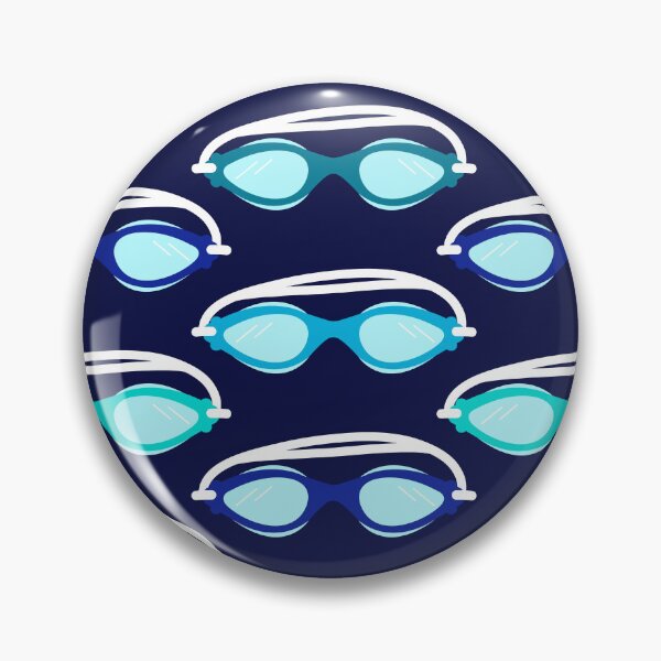 Item preview, Blue Swimming Goggles Pattern designed and sold by CreativeTwins.
