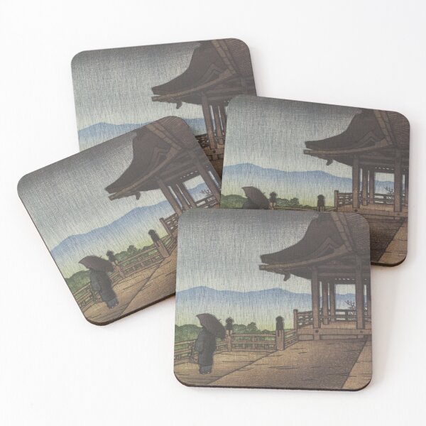 Item preview, Rain at the Kiyomizu Temple by Kawase Hasui designed and sold by Takeda-art.