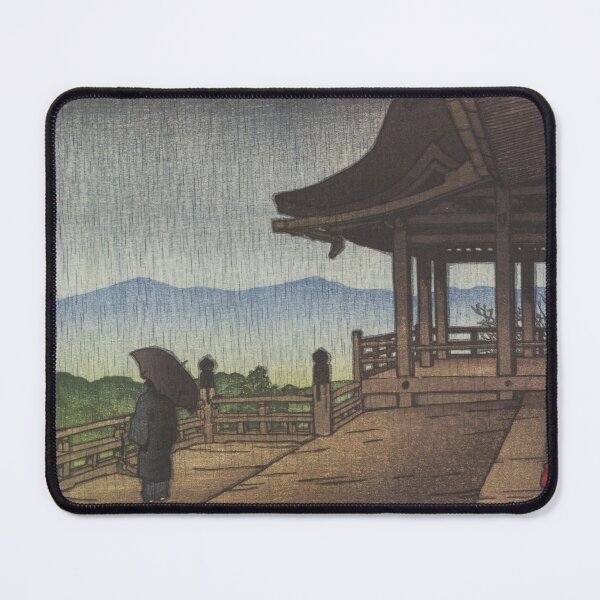 Item preview, Rain at the Kiyomizu Temple by Kawase Hasui designed and sold by Takeda-art.