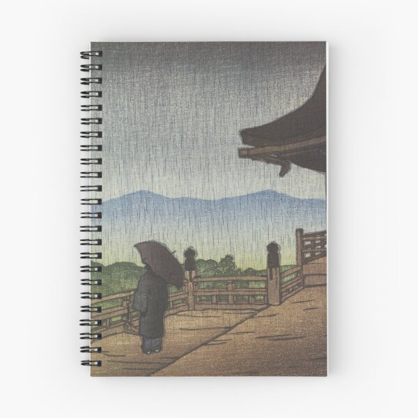 Item preview, Rain at the Kiyomizu Temple by Kawase Hasui designed and sold by Takeda-art.